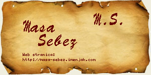 Maša Šebez vizit kartica